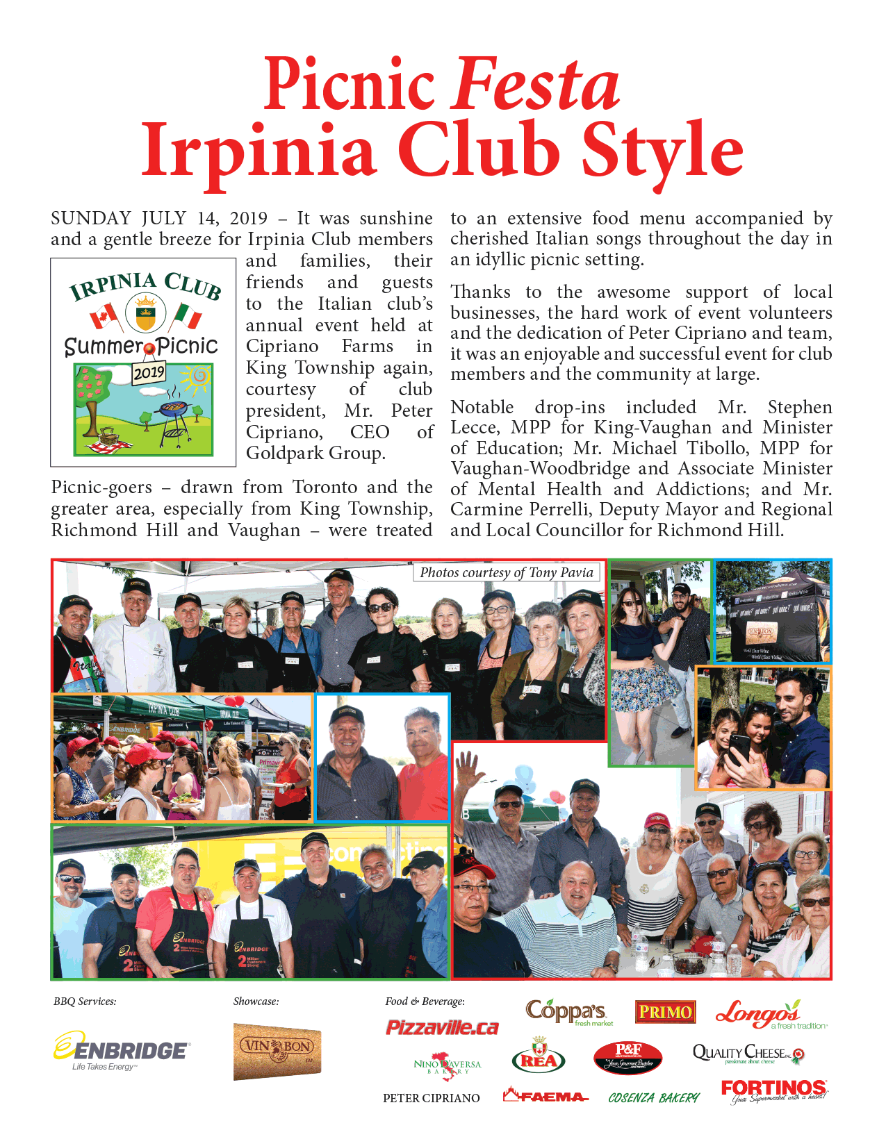 2019 Picnic news